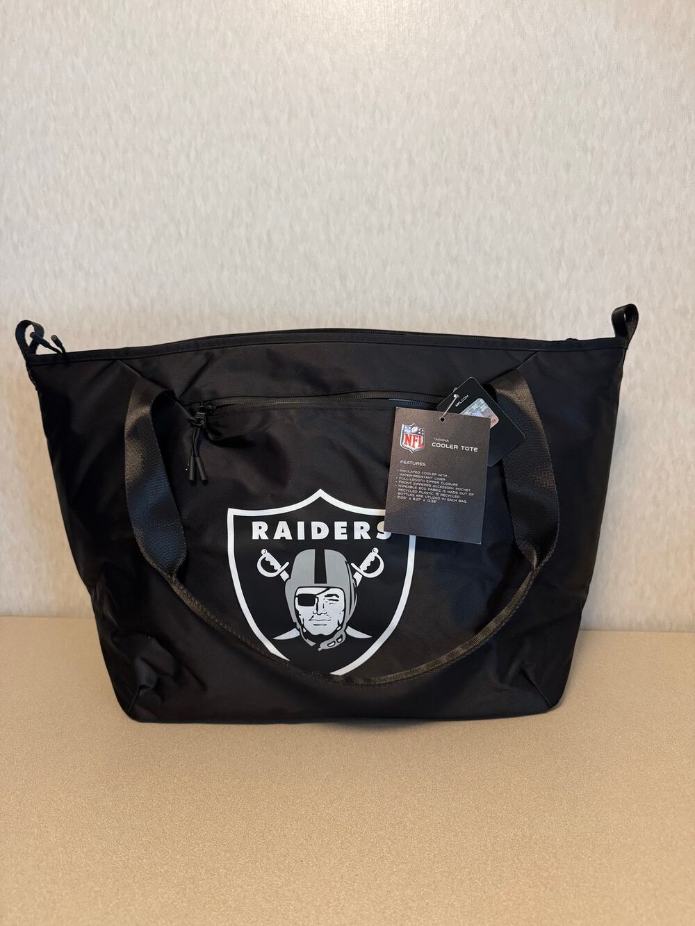 Picnic Time NFL Las Vegas Raiders Tarana Insulated Cooler Tote Bag NWT